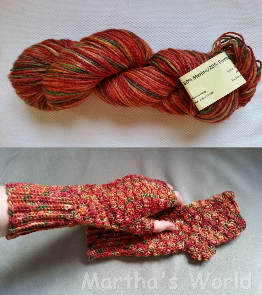 I made a pair of mittens with the 'original' skein I bought in Hay-on-Wye